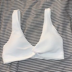 White bathing suit top